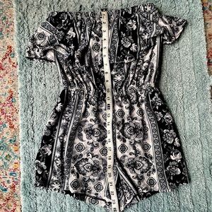 Black and white romper